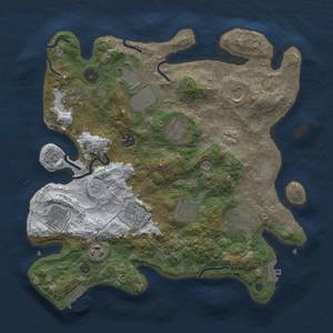 Thumbnail Rust Map: Procedural Map, Size: 3500, Seed: 546480182, 20 Monuments