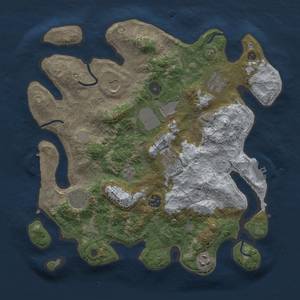 Thumbnail Rust Map: Procedural Map, Size: 3500, Seed: 378965304, 16 Monuments