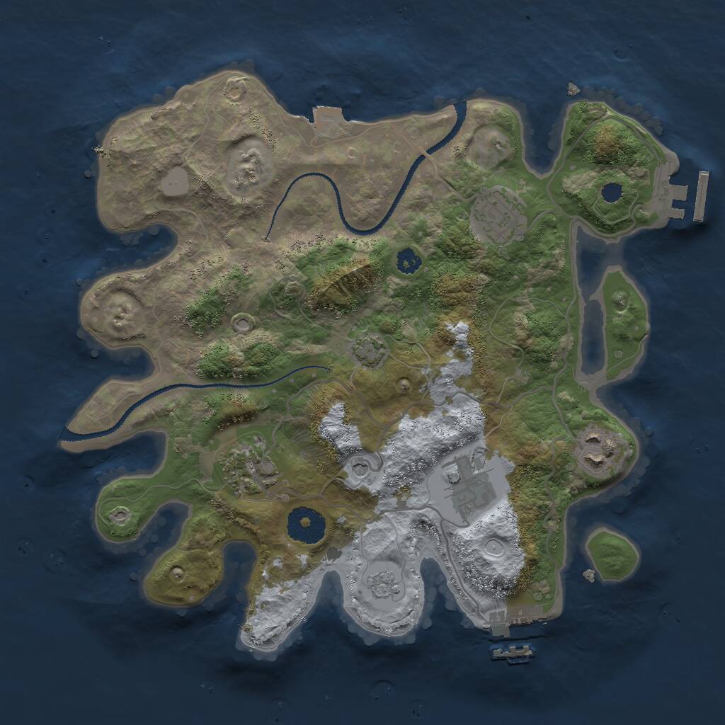 Rust Map: Procedural Map, Size: 2900, Seed: 684803094, 10 Monuments