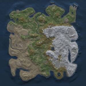 Thumbnail Rust Map: Procedural Map, Size: 3850, Seed: 760224160, 16 Monuments