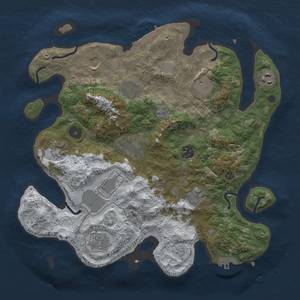 Thumbnail Rust Map: Procedural Map, Size: 3500, Seed: 1469308226, 20 Monuments