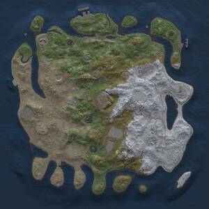 Thumbnail Rust Map: Procedural Map, Size: 3850, Seed: 898893047, 16 Monuments