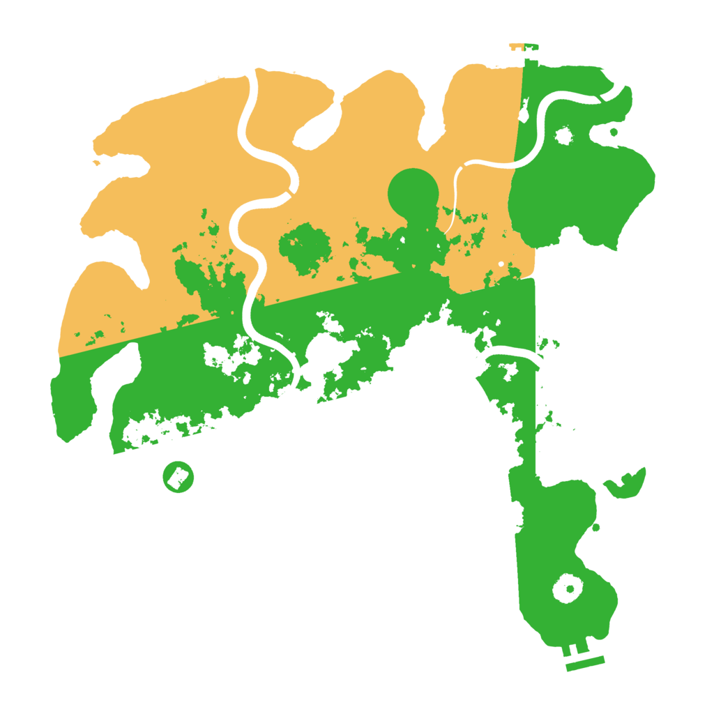 Biome Rust Map: Procedural Map, Size: 3700, Seed: 836802247