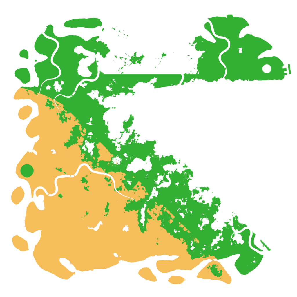 Biome Rust Map: Procedural Map, Size: 6000, Seed: 254513264