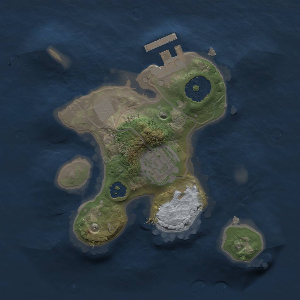 Rust Map: Procedural Map, Size: 1800, Seed: 666, 3 Monuments