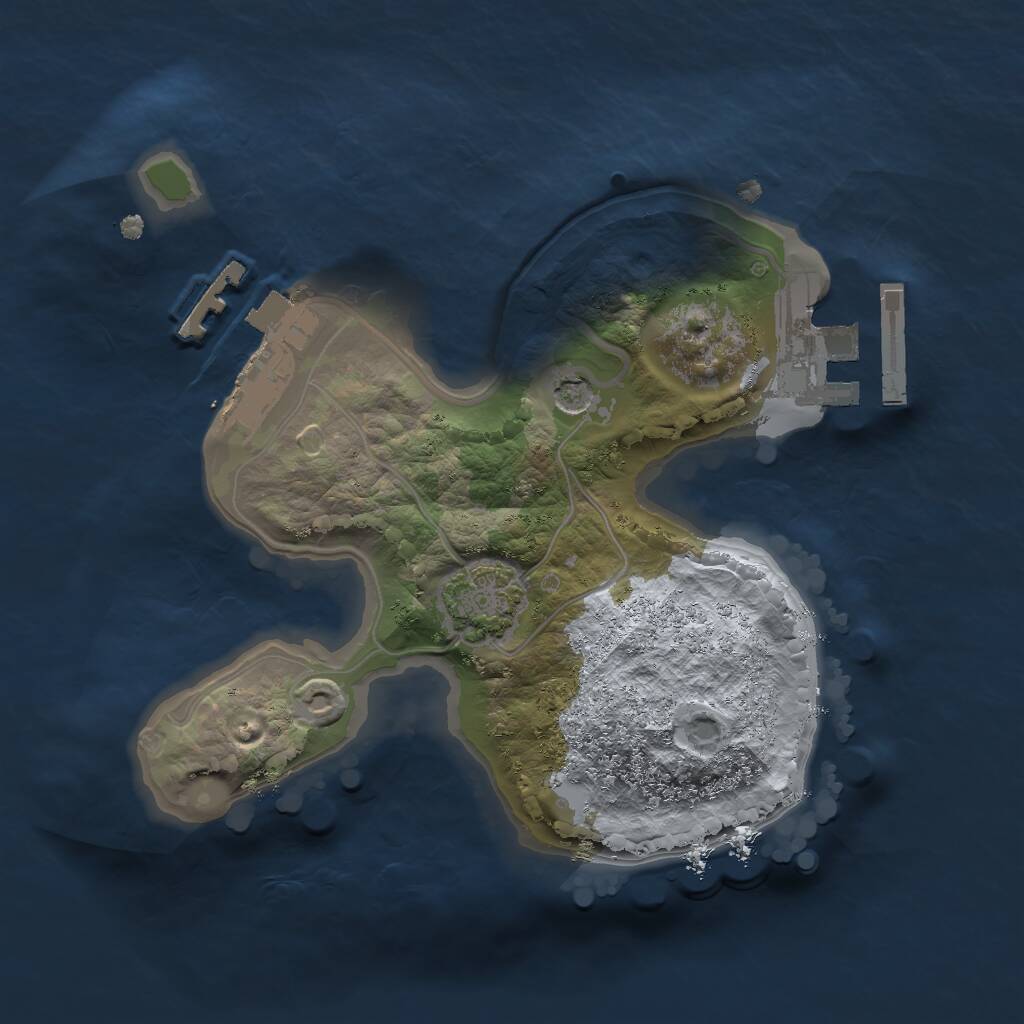 Rust Map: Procedural Map, Size: 1700, Seed: 545329, 5 Monuments