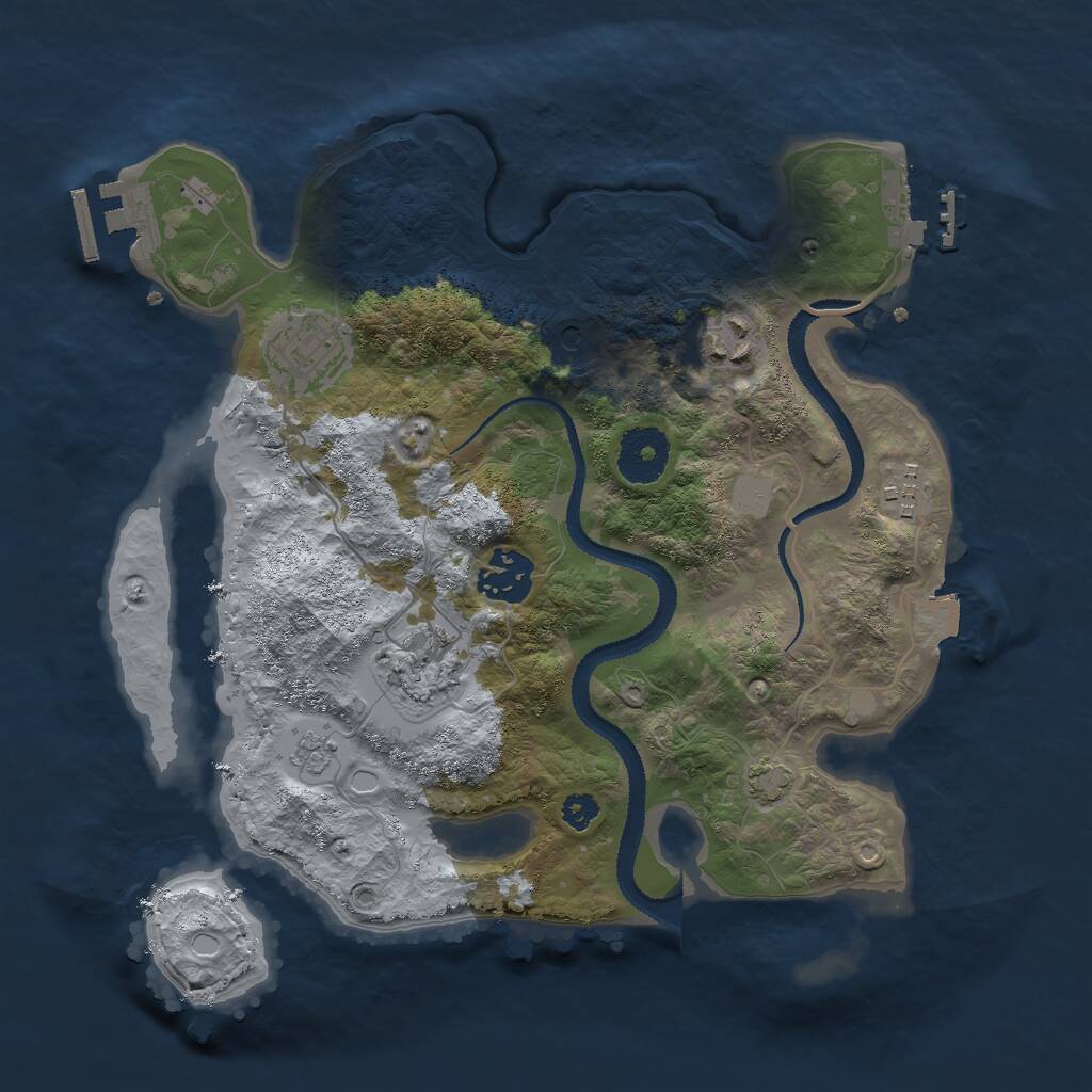 Rust Map: Procedural Map, Size: 3000, Seed: 6231, 11 Monuments