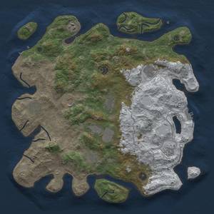 Thumbnail Rust Map: Procedural Map, Size: 4000, Seed: 45634, 19 Monuments