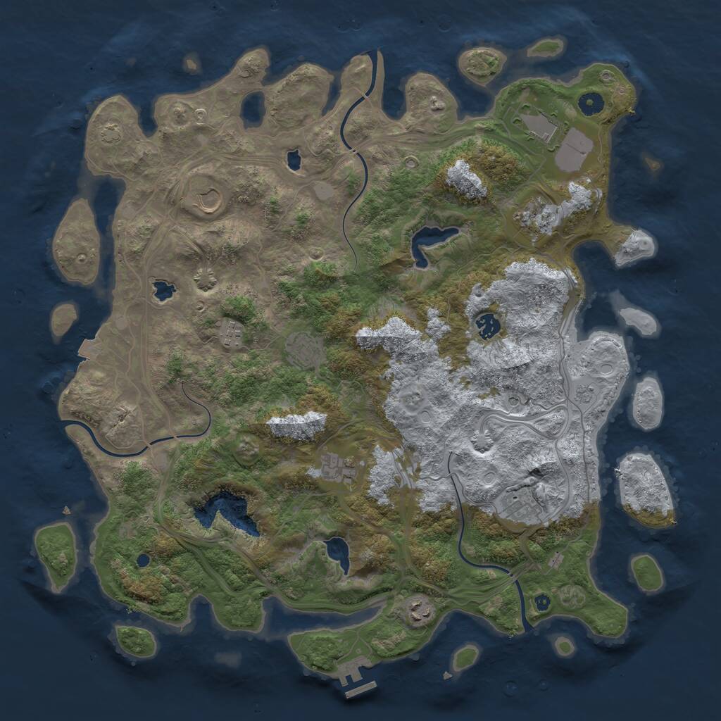 Rust Map: Procedural Map, Size: 4500, Seed: 1604079054, 14 Monuments