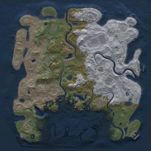 Thumbnail Rust Map: Procedural Map, Size: 4500, Seed: 1996, 16 Monuments
