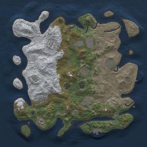 Thumbnail Rust Map: Procedural Map, Size: 3700, Seed: 598124668, 19 Monuments