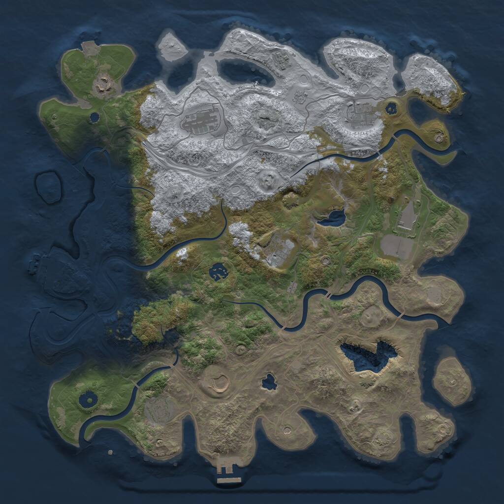 Rust Map: Procedural Map, Size: 4250, Seed: 1439964905, 15 Monuments