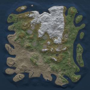 Thumbnail Rust Map: Procedural Map, Size: 4500, Seed: 1323281553, 20 Monuments