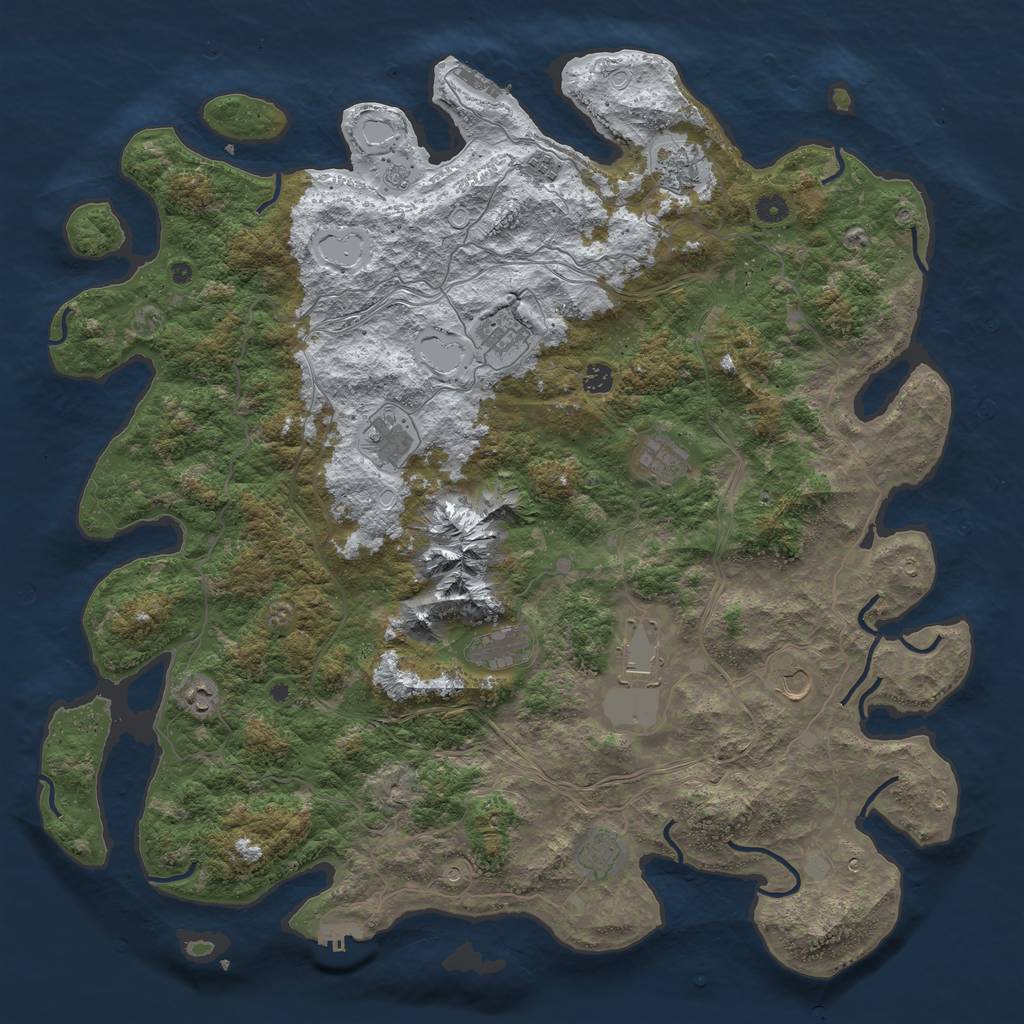 Rust Map: Procedural Map, Size: 5000, Seed: 34588, 20 Monuments