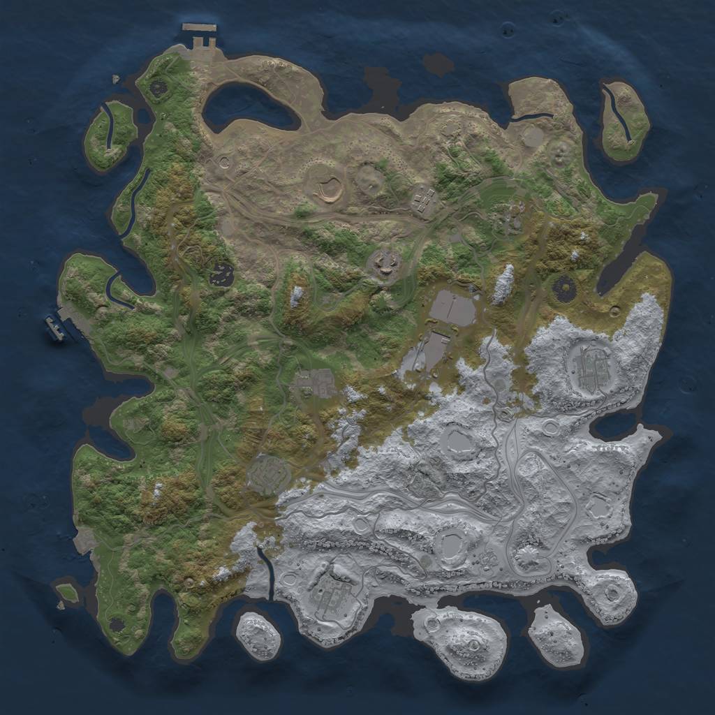 Rust Map: Procedural Map, Size: 4250, Seed: 2097311172, 18 Monuments