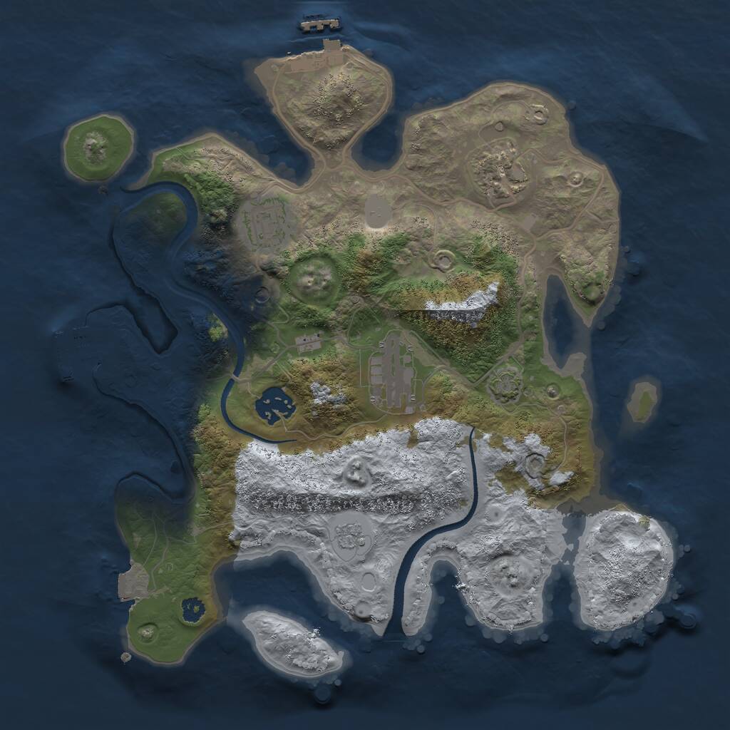 Rust Map: Procedural Map, Size: 3000, Seed: 156484181, 10 Monuments