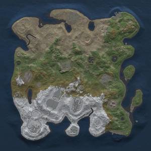 Thumbnail Rust Map: Procedural Map, Size: 3500, Seed: 1236984484, 20 Monuments