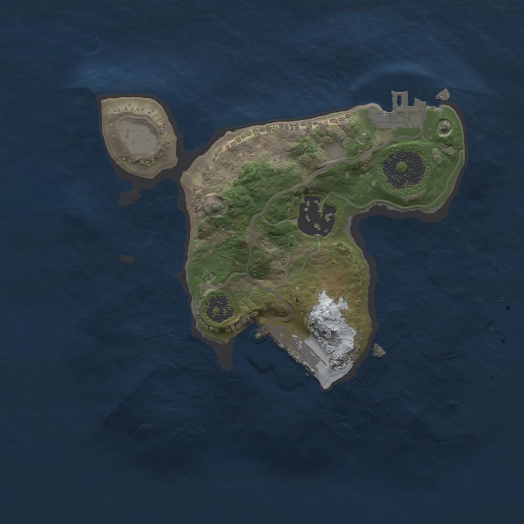Rust Map: Procedural Map, Size: 2000, Seed: 1263097, 8 Monuments