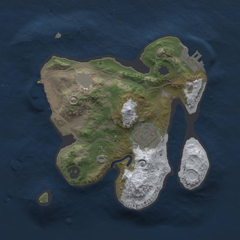 Rust Map: Procedural Map, Size: 2000, Seed: 283, 8 Monuments