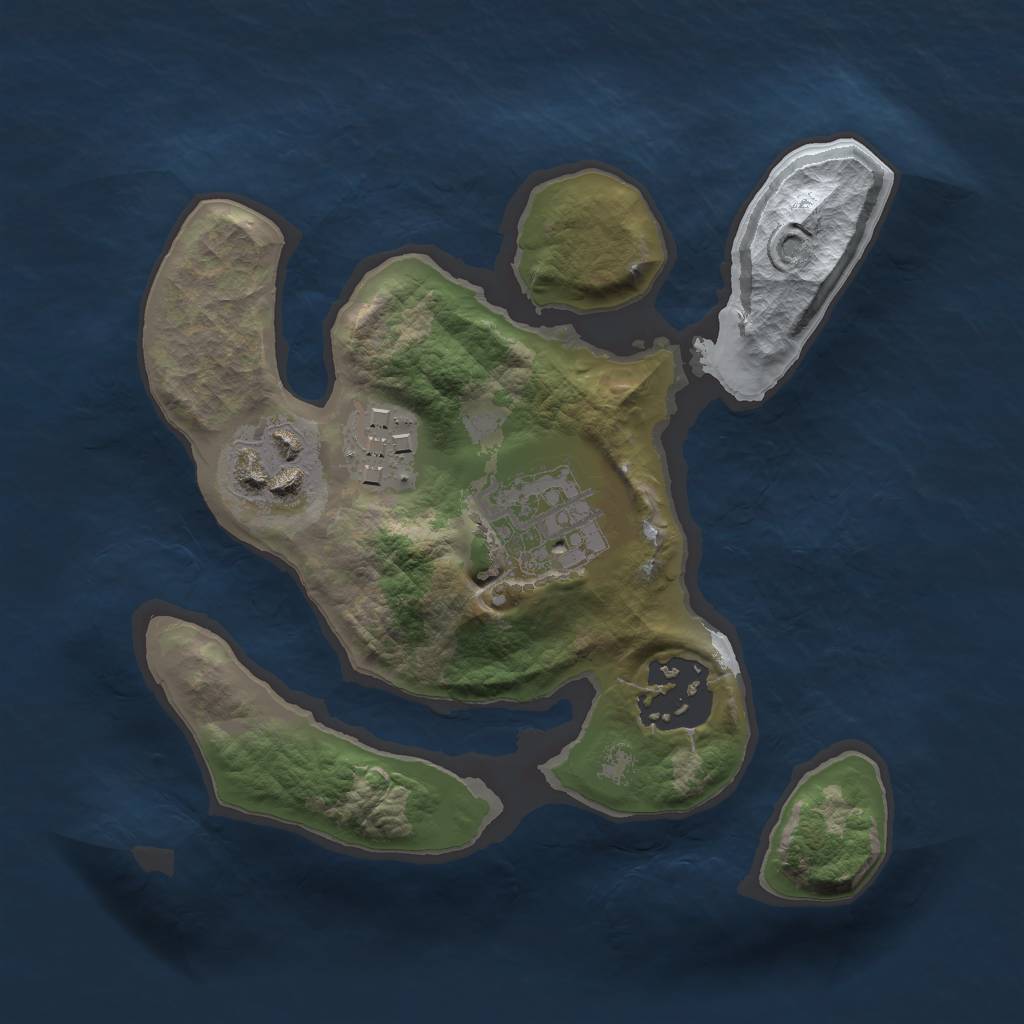Rust Map: Barren, Size: 2000, Seed: 5062022, 6 Monuments
