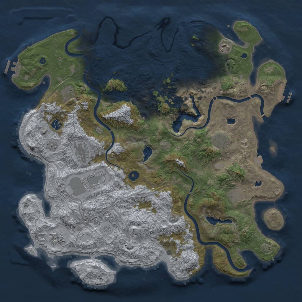 Rust Map: Procedural Map, Size: 4500, Seed: 9687412, 15 Monuments