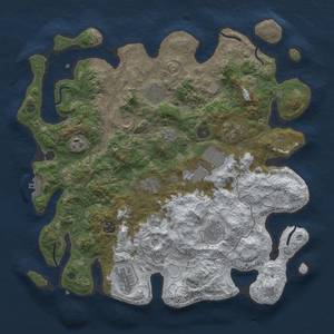 Thumbnail Rust Map: Procedural Map, Size: 4000, Seed: 45325, 18 Monuments