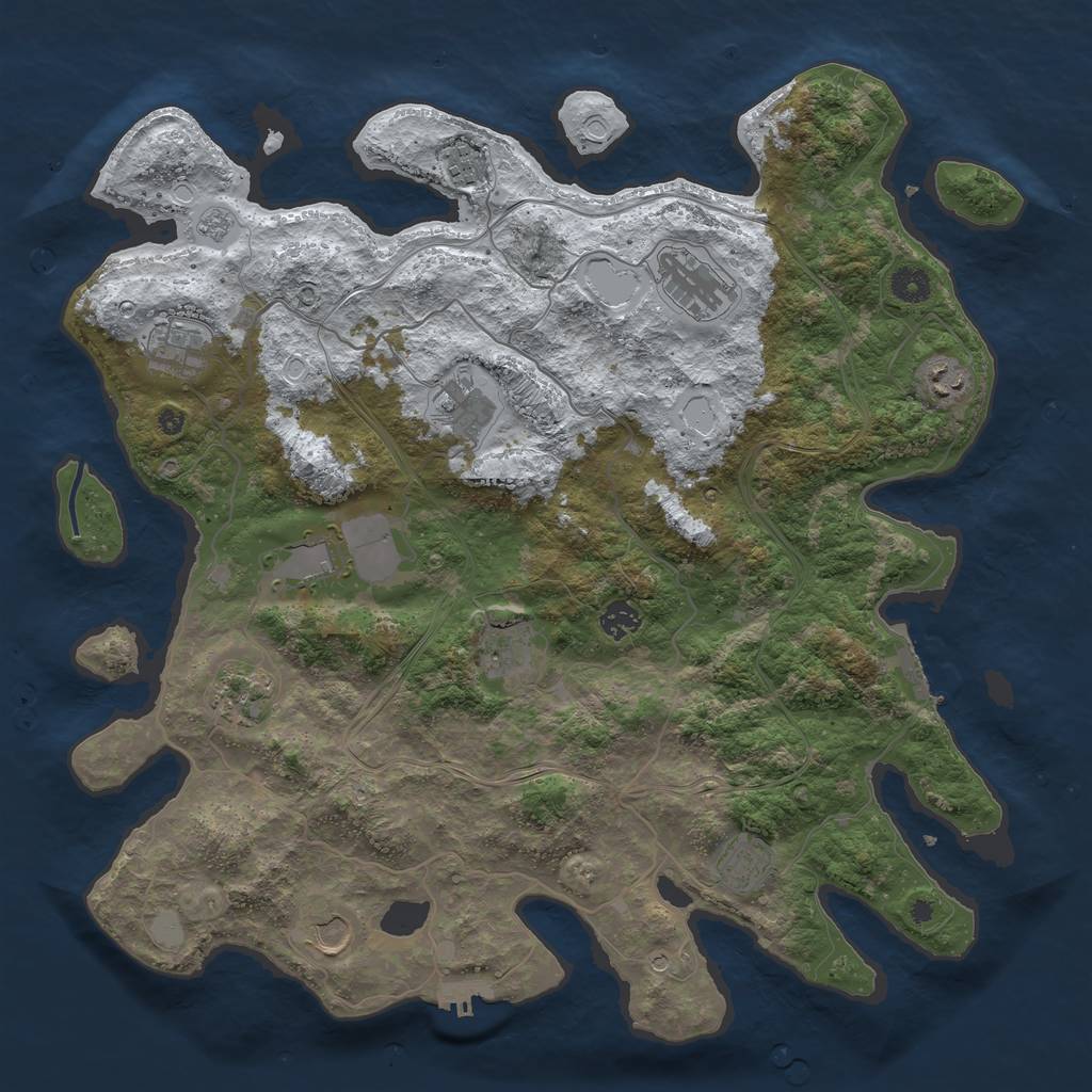 Rust Map: Procedural Map, Size: 4250, Seed: 41, 20 Monuments