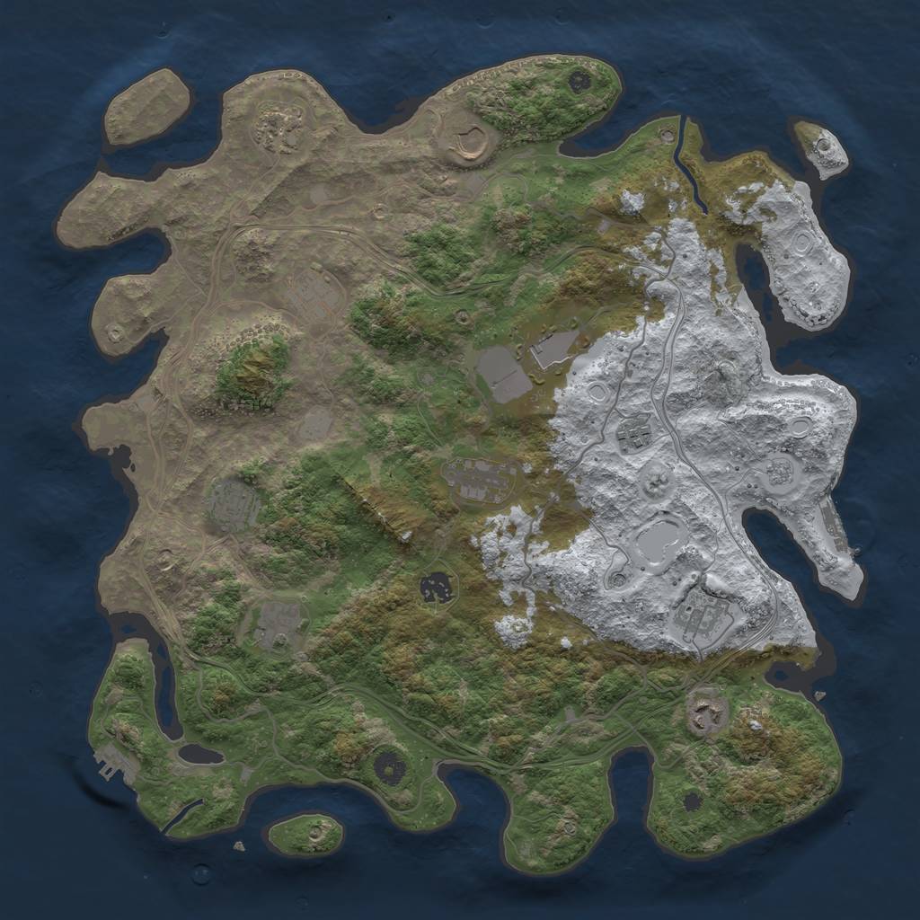 Rust Map: Procedural Map, Size: 4250, Seed: 1738127906, 20 Monuments