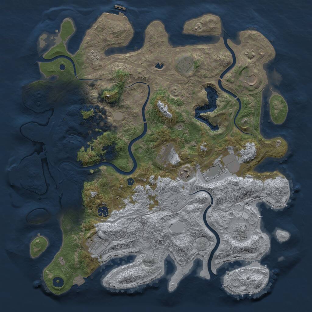 Rust Map: Procedural Map, Size: 4300, Seed: 2062022, 15 Monuments