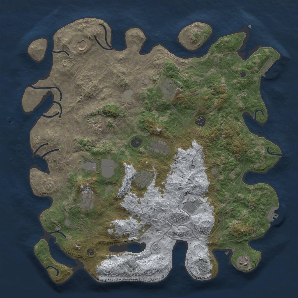 Rust Map: Procedural Map, Size: 4250, Seed: 26563397, 20 Monuments