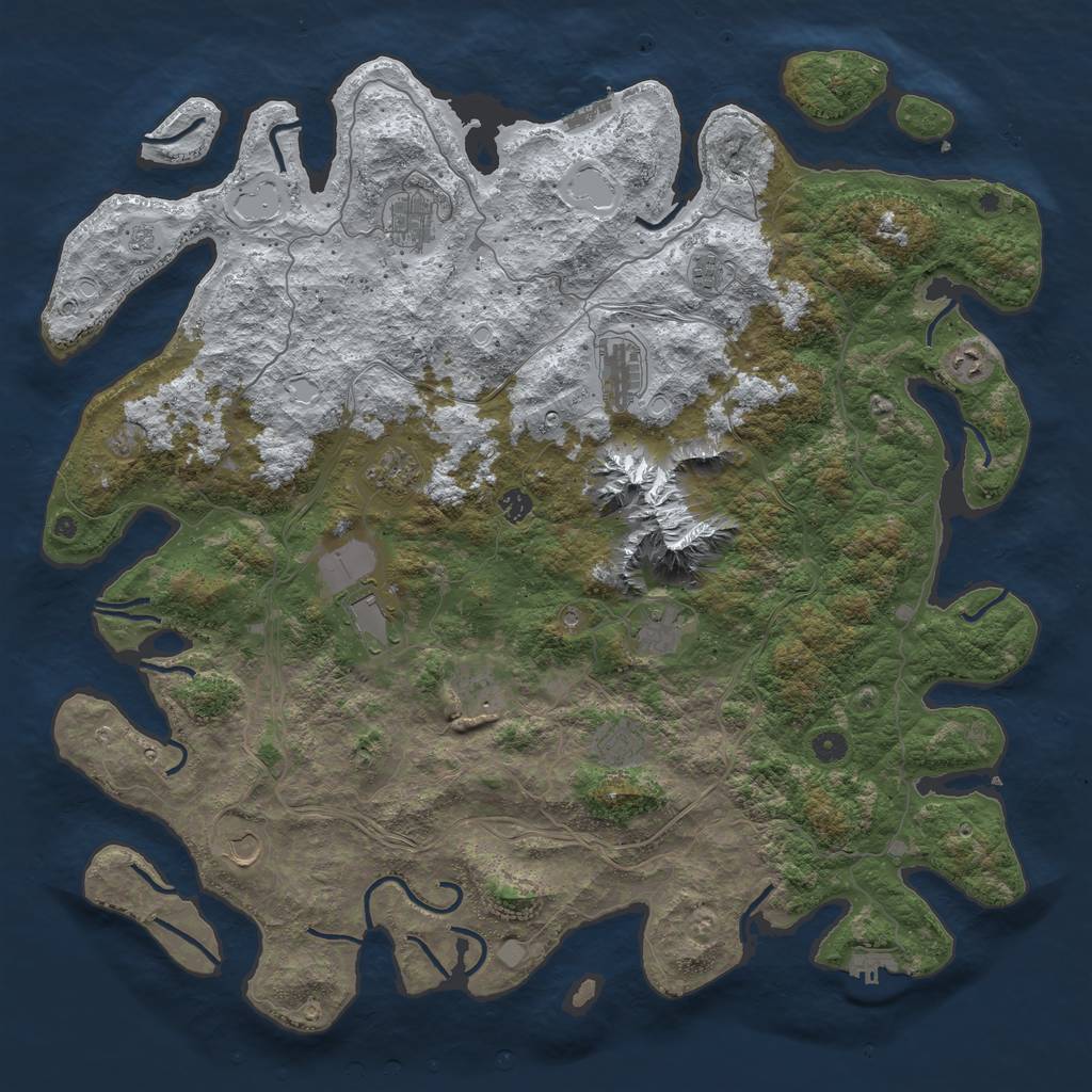 Rust Map: Procedural Map, Size: 5000, Seed: 8903795, 20 Monuments