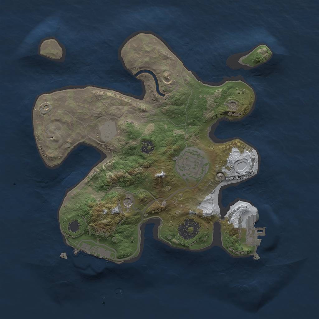 Rust Map: Procedural Map, Size: 2300, Seed: 1322, 9 Monuments