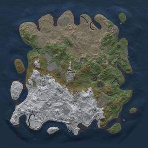 Thumbnail Rust Map: Procedural Map, Size: 3850, Seed: 36191149, 20 Monuments