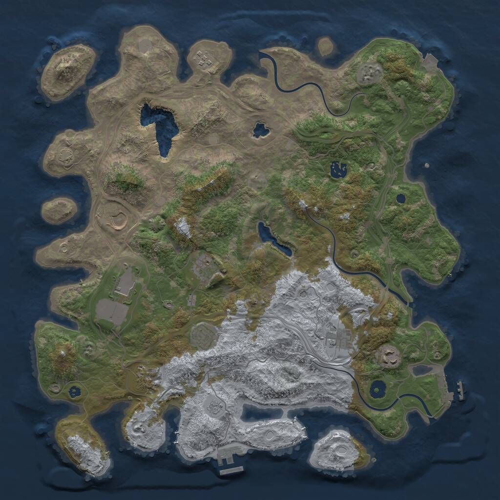 Rust Map: Procedural Map, Size: 4250, Seed: 90644787, 15 Monuments