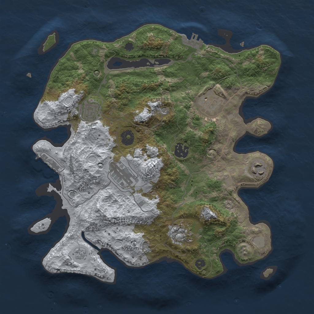 Rust Map: Procedural Map, Size: 3200, Seed: 3022002, 15 Monuments