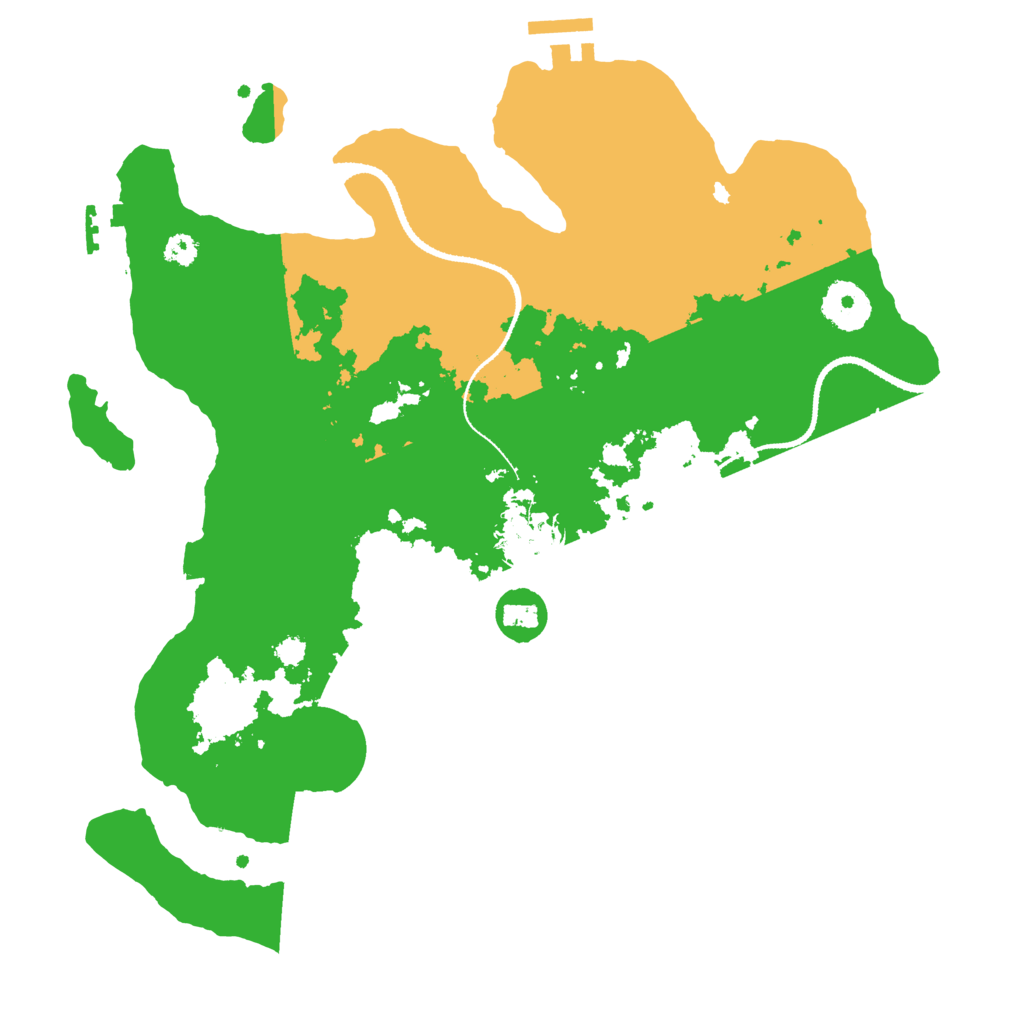 Biome Rust Map: Procedural Map, Size: 3200, Seed: 76576321