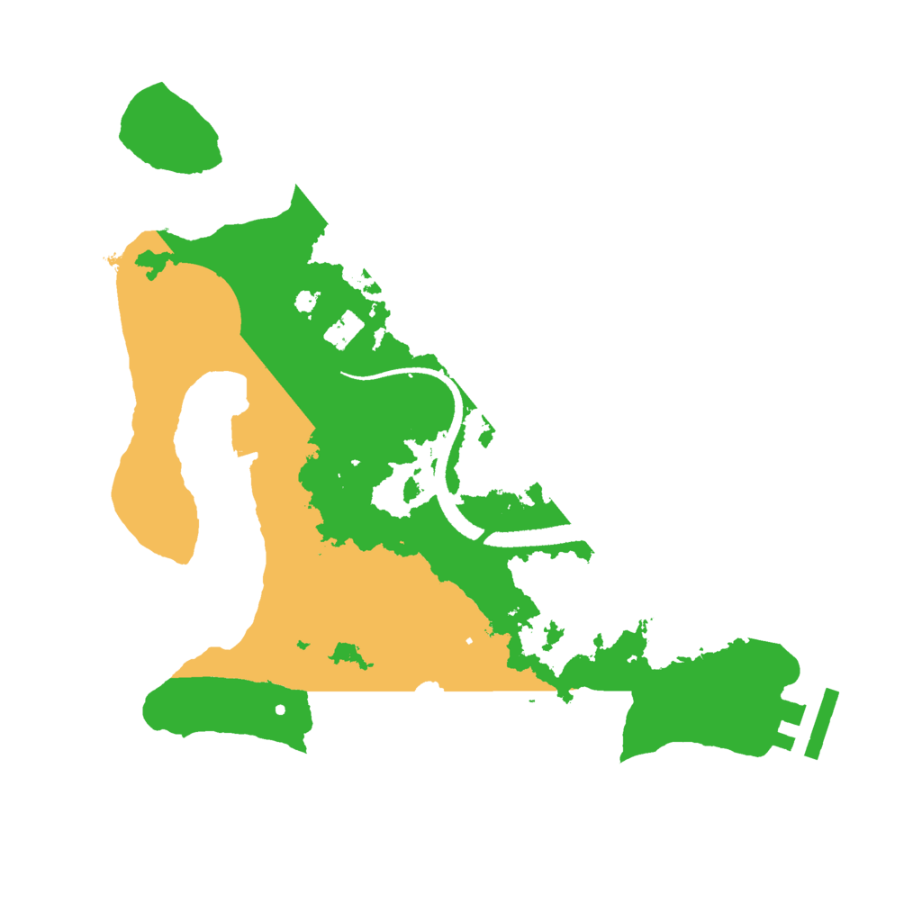 Biome Rust Map: Procedural Map, Size: 2600, Seed: 7283