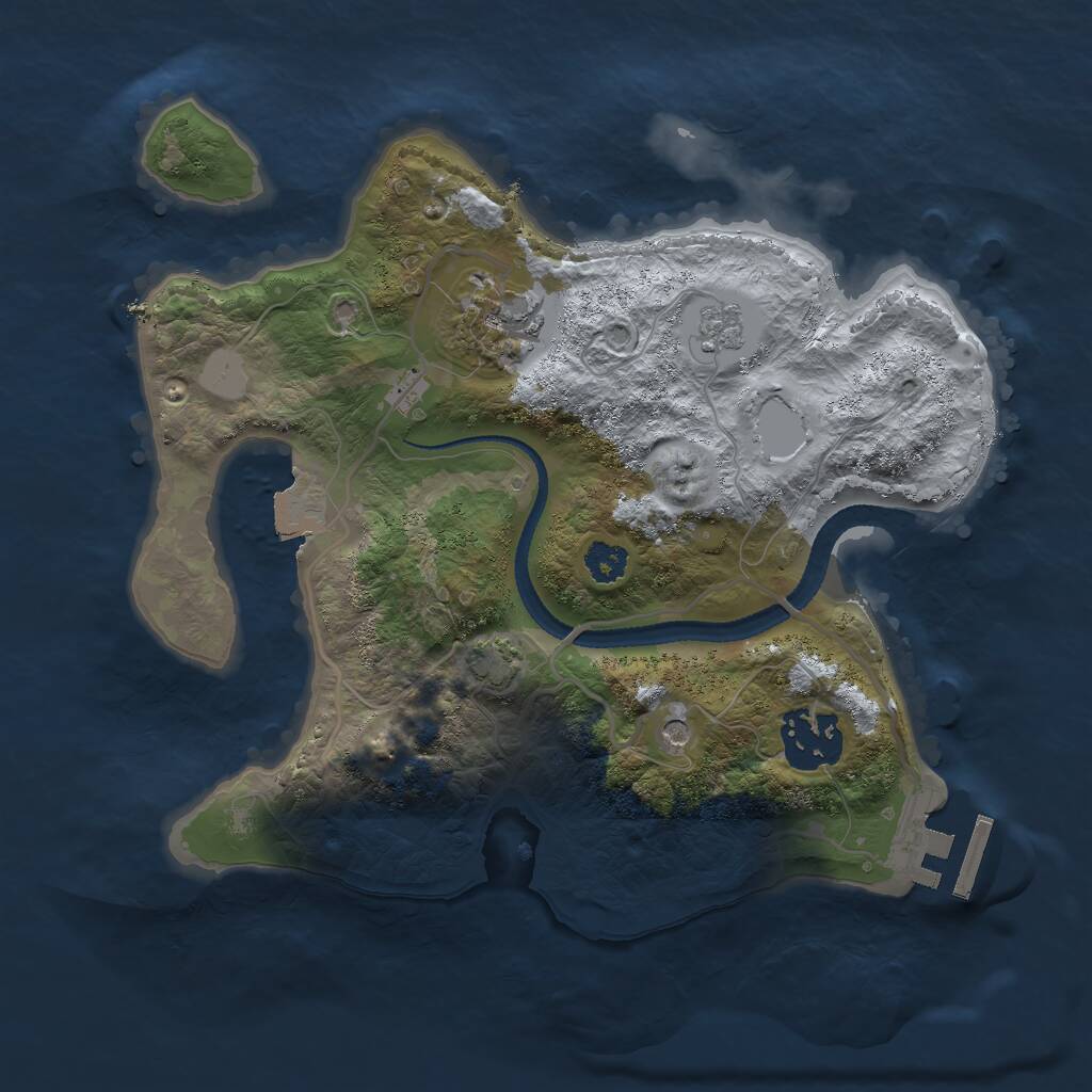 Rust Map: Procedural Map, Size: 2600, Seed: 7283, 7 Monuments