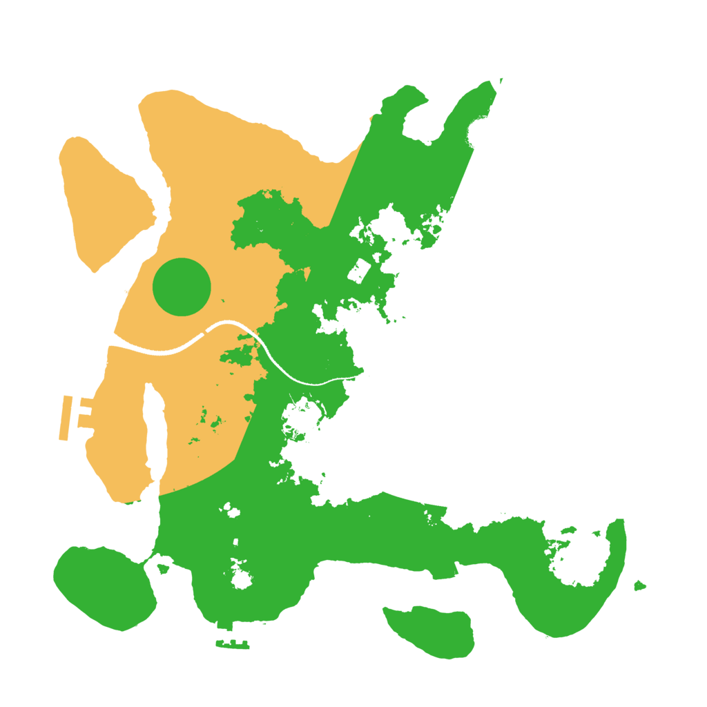 Biome Rust Map: Procedural Map, Size: 3200, Seed: 115166013