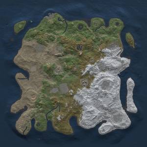 Thumbnail Rust Map: Procedural Map, Size: 3850, Seed: 1891414860, 20 Monuments