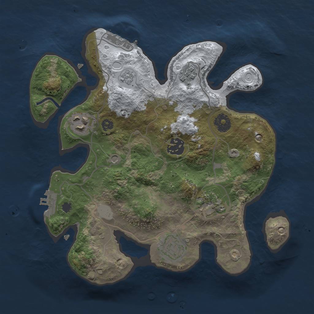 Rust Map: Procedural Map, Size: 2700, Seed: 2147483645, 14 Monuments