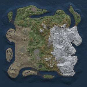 Thumbnail Rust Map: Procedural Map, Size: 3850, Seed: 394152250, 18 Monuments