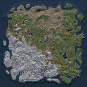 Thumbnail Rust Map: Procedural Map, Size: 6000, Seed: 19190721, 17 Monuments