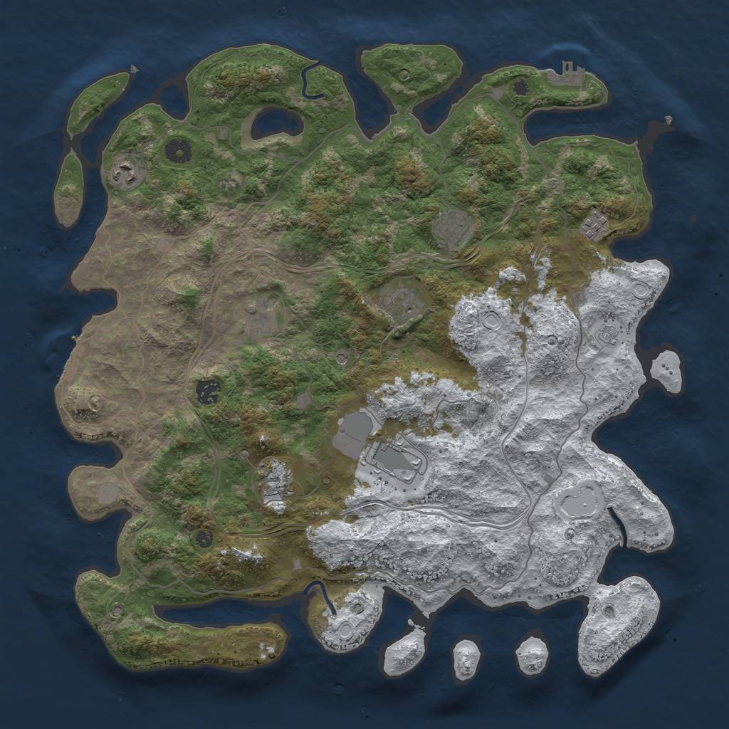 Rust Map: Procedural Map, Size: 4250, Seed: 5912342, 17 Monuments