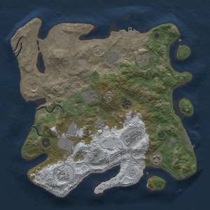 Thumbnail Rust Map: Procedural Map, Size: 3500, Seed: 519475106, 20 Monuments