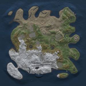 Thumbnail Rust Map: Procedural Map, Size: 3500, Seed: 1593551596, 17 Monuments