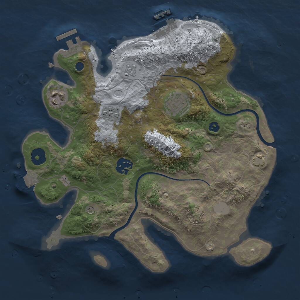 Rust Map: Procedural Map, Size: 2800, Seed: 262339332, 10 Monuments