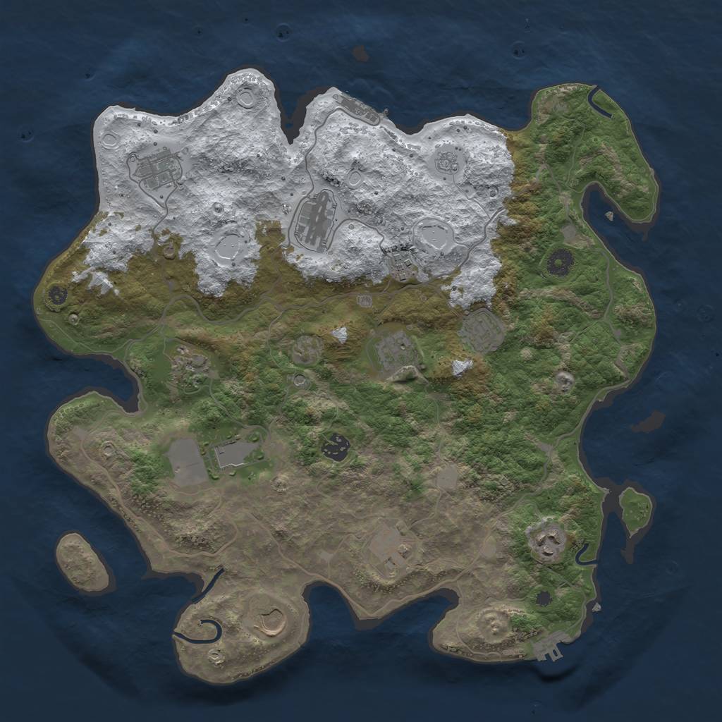 Rust Map: Procedural Map, Size: 4000, Seed: 583360547, 20 Monuments