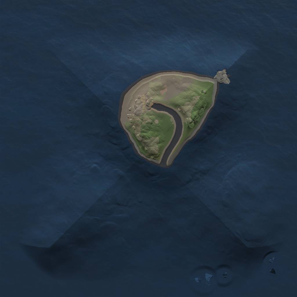 Rust Map: Procedural Map, Size: 1000, Seed: 40976786, 3 Monuments