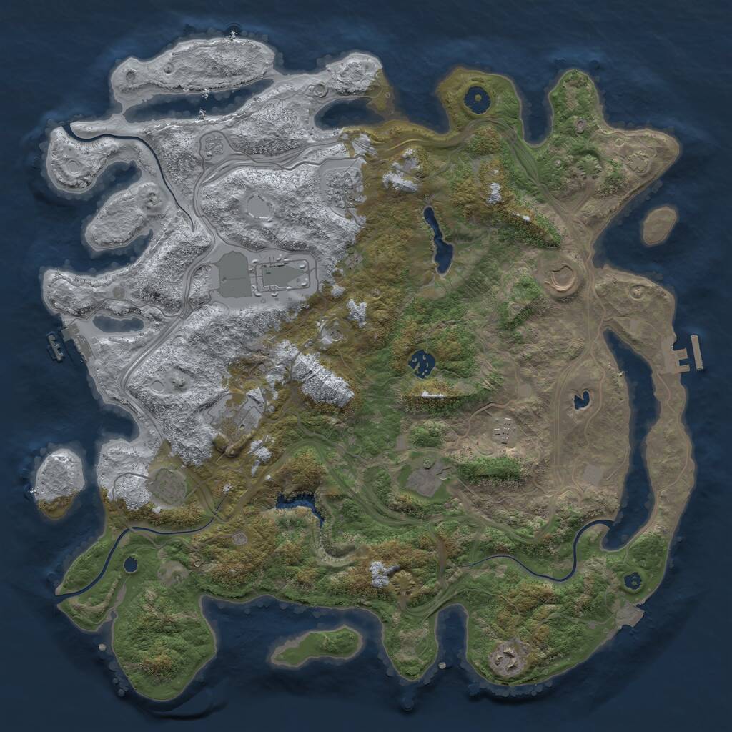 Rust Map: Procedural Map, Size: 4250, Seed: 2006241073, 15 Monuments